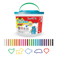 thùng đất nặn smart kids 24 màu 400g