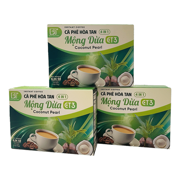 cà phê mộng dừa ct3 4in1 bến tre