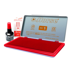 hộp dấu kim loại horse no.1 màu đỏ