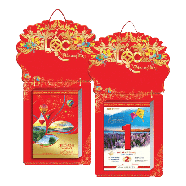 đặt làm lịch tết treo tường theo yêu cầu