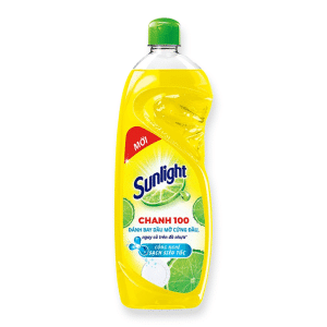 Nước rửa chén Sunlight Chanh 100 đánh bay dầu mỡ cứng đầu