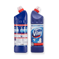 Nước tẩy bồn cầu & nhà tắm VIM diệt khuẩn xanh biển chai 880ml