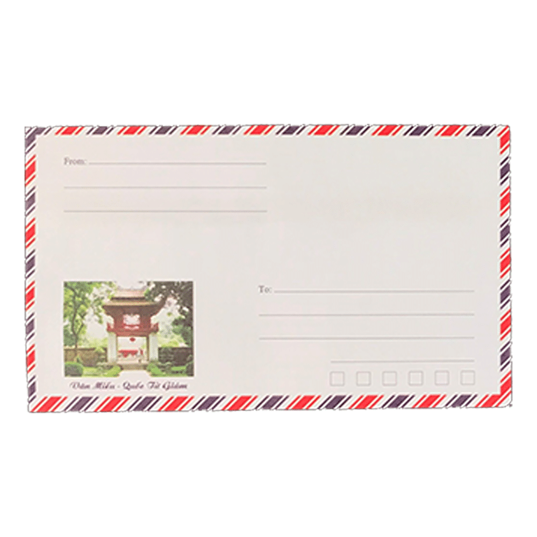 bì thư bưu điện 11x18.5cm có keo hình phong cảnh đẹp
