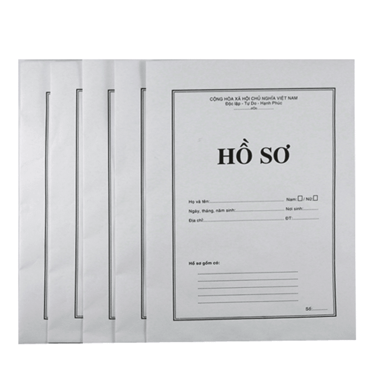 bìa hồ sơ xin việc a4 màu trắng loại dầy