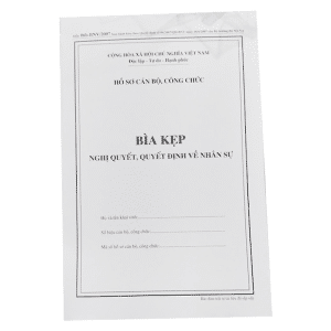 bìa kẹp nghị quyết, quyết định nhân sự cán bộ