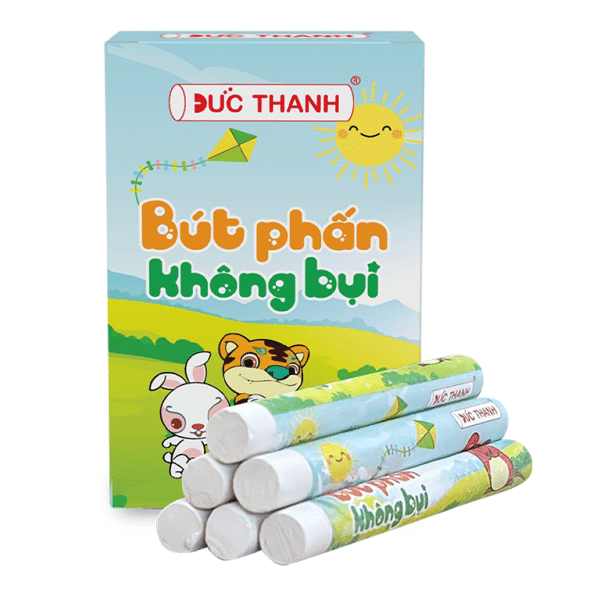 Hộp 10 Viên Bút Phấn Không Bụi Đức Thanh Màu Trắng giá rẻ tại VPP Bến Tre