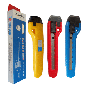 Dao Rọc Giấy Lưỡi 18mm FlexOffice FO-KN02/FO-KN04 chính hãng thiên long vppbentrevn