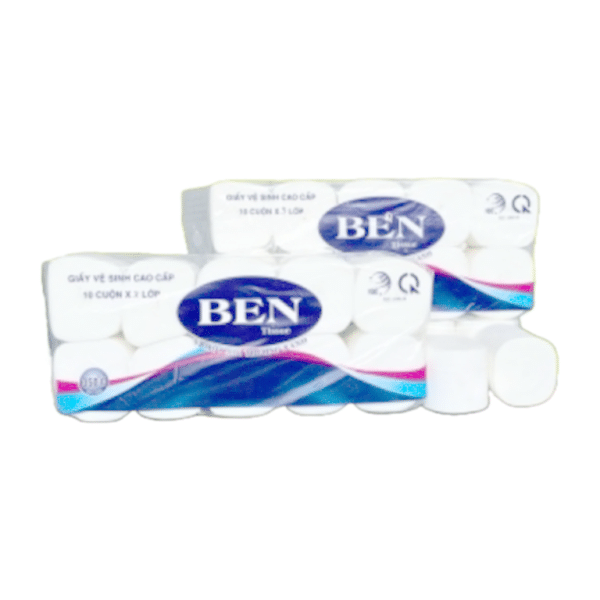 Mua giấy vệ sinh cao cấp không lõi 3 lớp BEN chính hãng Khuê Hưng tại VPP Bến Tre