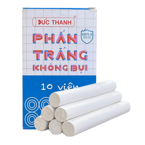 Hộp phấn trắng không bụi đức thanh 10 viên giá rẻ tại vpp bến tre