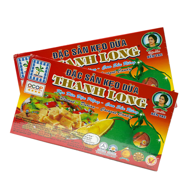 Kẹo dừa đậu phộng sầu riêng Thanh Long loại 400gr