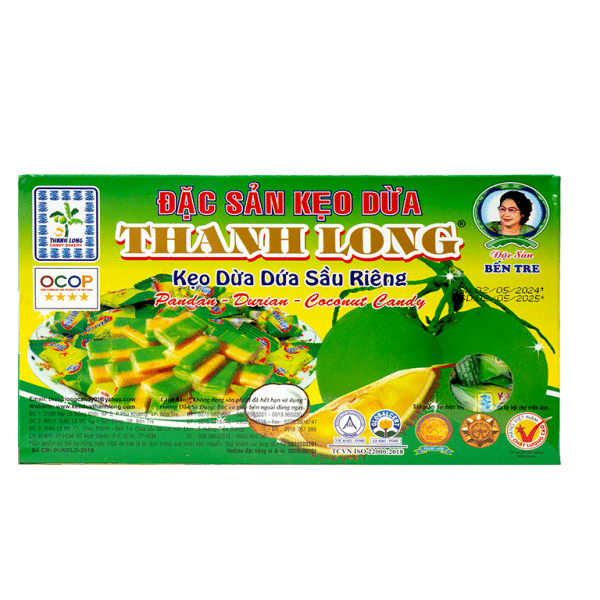 Kẹo dừa dứa sầu riêng Thanh Long Bến Tre 400gr