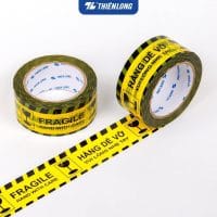 Băng keo hàng dễ vỡ Fragile Handle With Care Thiên Long màu vàng