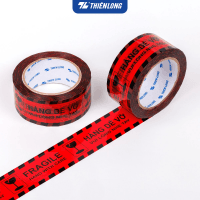 Băng keo hàng dễ vỡ Fragile Handle With Care Thiên Long màu đỏ