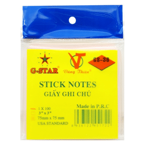 giấy note ghi chú 5 màu gstar 3x3 75x75mm giá rẻ tại vpp bến tre