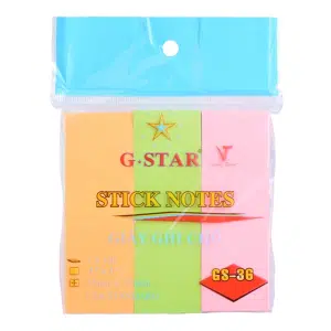 mua giấy note 3 màu 3x3 khổ 75x75mm chính hãng gstar tại vpp bến tre