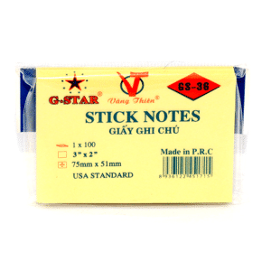 mua giấy note vàng gstar 3x2 gs-36 giá rẻ tại vpp bến tre