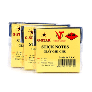 mua giấy note vàng 3x3 75x75mm chính hãng gstar tại vpp bến tre
