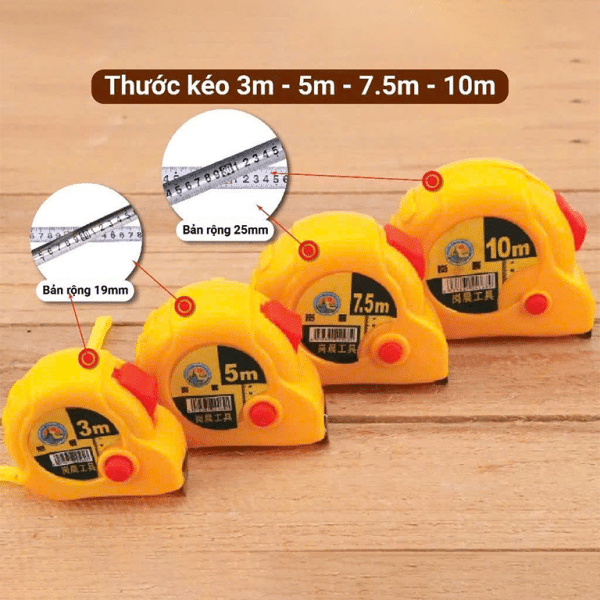 Mua Thước Cuộn 3m, 5m, 7.5m, 10m Giá Rẻ tại vpp bến tre