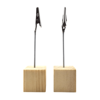 Wobbler Để Bàn Đế Gỗ, Kẹp Nhọn Cao 8.5cm