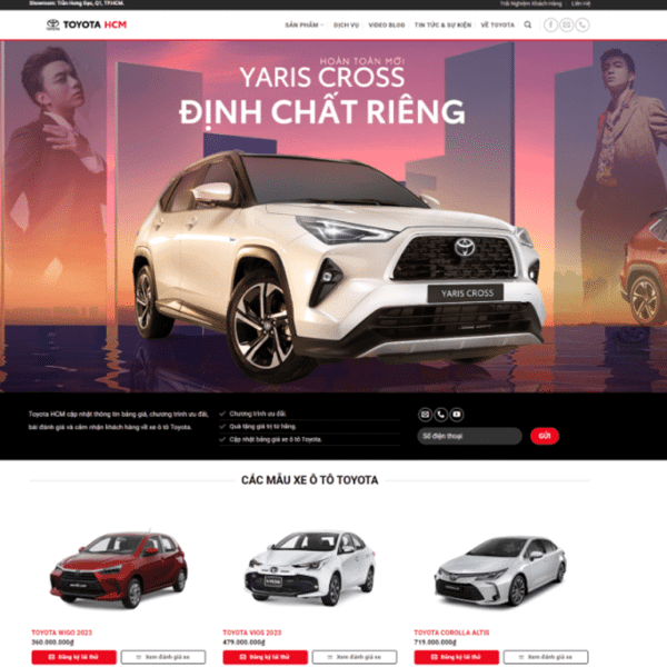 Thiết Kế Website Bán Xe Hơi, Ô tô giá rẻ tại VPP Bến Tre
