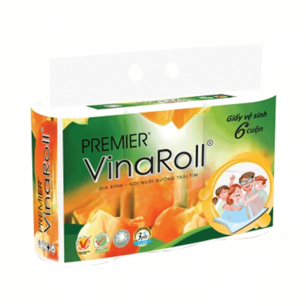 Mua Giấy Vệ Sinh 3 Lớp Premier VinaRoll Không Lõi 6 Cuộn giá rẻ tại VPP Bến Tre