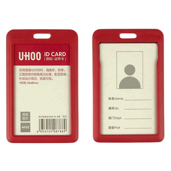 Bảng Tên Đứng Uhoo 2 Mặt 54x85mm, Nhiều Màu