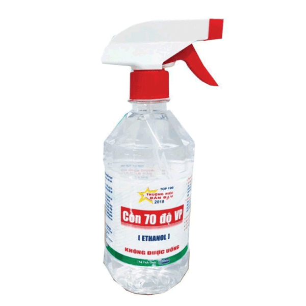 Mua Cồn 70 độ Vĩnh Phúc có vòi xịt diệt khuẩn dụng cụ y tế, bề mặt trong y tế (1000ml) chính hãng tại VPP Bến Tre