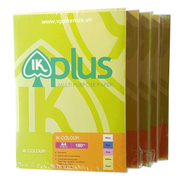 mua Giấy Bìa A4 IKPlus A4 180 Gsm, Nhiều Màu giá rẻ tại vpp bến tre