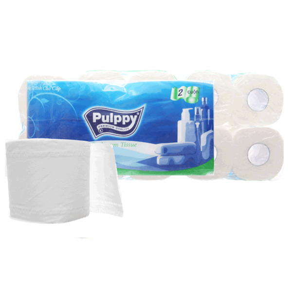 Mua Giấy Vệ Sinh Pulppy 2 Lớp (10 Cuộn/Cây) chính hãng giá rẻ tại VPP Bến Tre