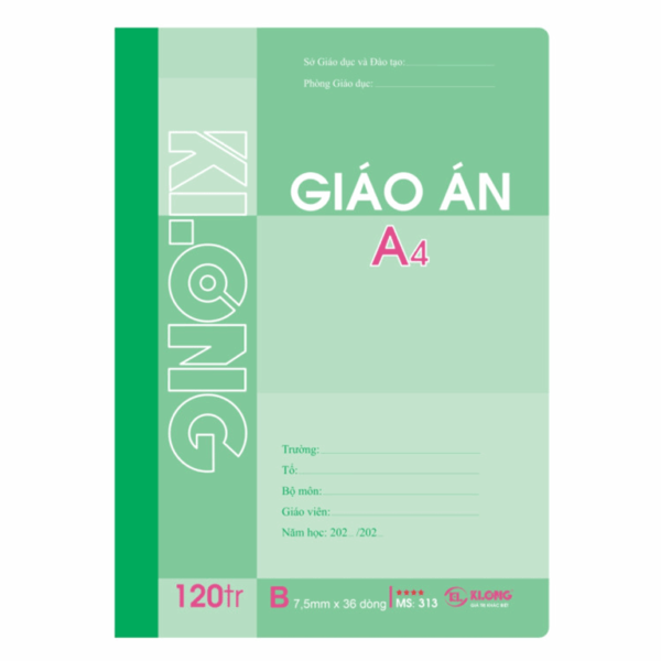 Mua sổ giáo án A4 kẻ ngang 120 trang Klong giá rẻ tại VPP Bến Tre