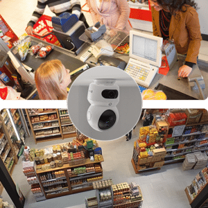 Lắp Camera IP 360 độ 8MP Ezviz 2 ống kính H7C cho cửa hàng