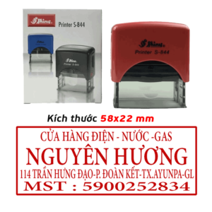 Đặt làm Dấu 4 Dòng Thông Tin Công Ty, Hộ Kinh Doanh, Cửa Hàng giá rẻ tại VPP Bến Tre