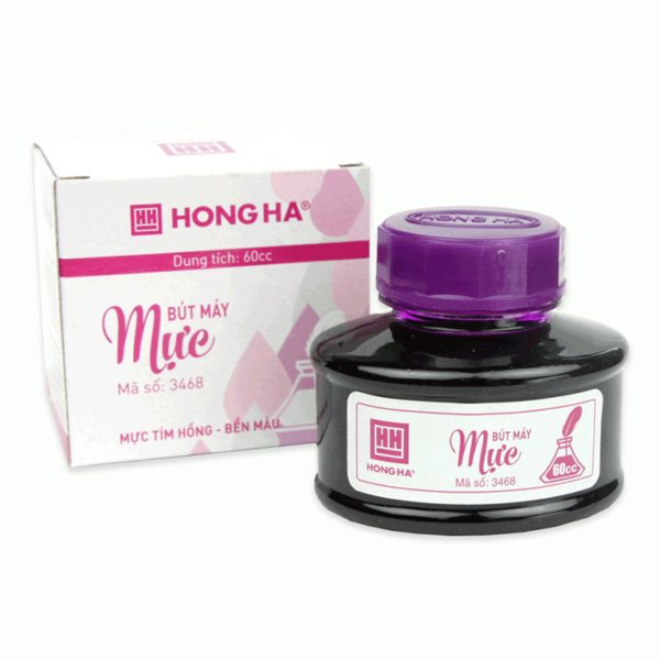 Mua Mực Bút Máy Hồng Hà 60ML, Màu Xanh, Tím, Đen 3468 Giá Rẻ Tại VPP Bến Tre