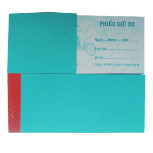 Phiếu Giữ Xe 1 Liên 80 Tờ Khổ 8x16 Cm không số giá rẻ tại VPP Bến Tre