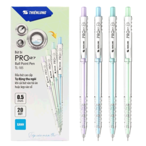 Bút bi Thiên Long Màu Pastel PRO 027 TL-105 (xanh, đỏ, đen) chính hãng tại VPP Bến Tre