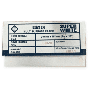 Giấy E-Bank Khổ A4 (210x279mm) Chia 2