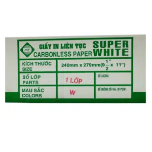 Giấy In Liên Tục 1 Lớp 240x279 MM