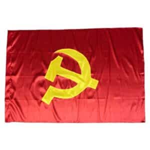 Cờ Đảng khổ 75x115cm làm bằng vải phi bóng tại VPP Bến Tre