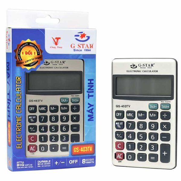 Mua Máy Tính Bỏ Túi G-Star 8 Số GS-403TV chính hãng tại VPP Bến Tre