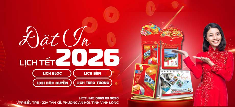 In Lịch Tết 2026 Đẹp – Mẫu Mới, Sang Trọng, Giá Tốt
