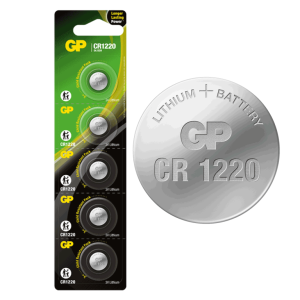 Vĩ 5 viên Pin cúc CR1220 GP Lithium 3V chính hãng giá rẻ tại VPP Bến Tre