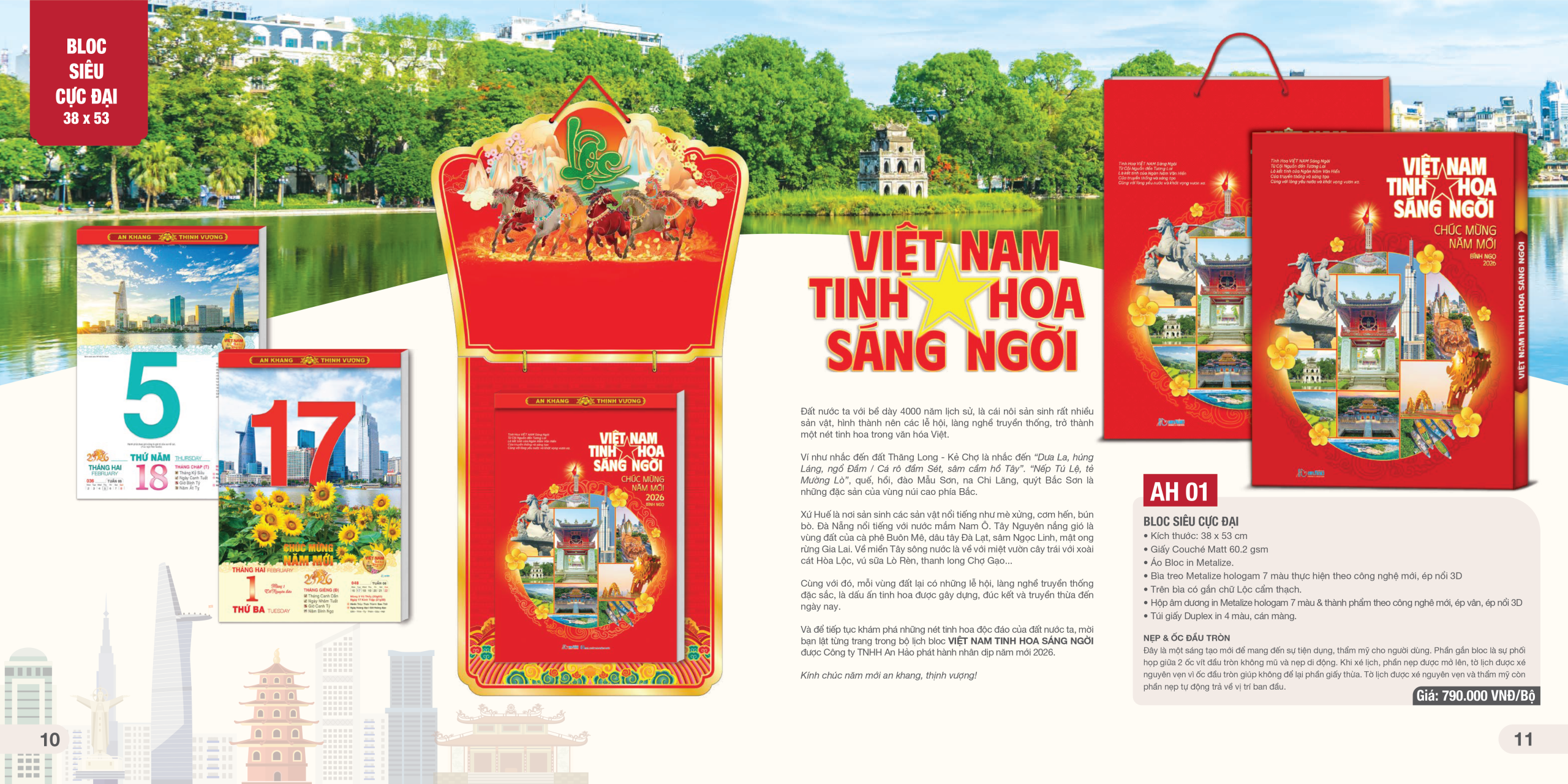 bộ lịch bloc siêu cực đại 38x53cm giá rẻ tại vpp bến tre