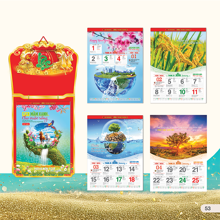 Lịch 52 Tuần 2026 - Gieo Mầm Xanh Cho Cuộc Sống Giá Rẻ Tại VPP Bến Tre