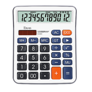 Mua Máy Tính Văn Phòng 12 Số Eras E384 Chính hãng giá rẻ tại VPP Bến Tre