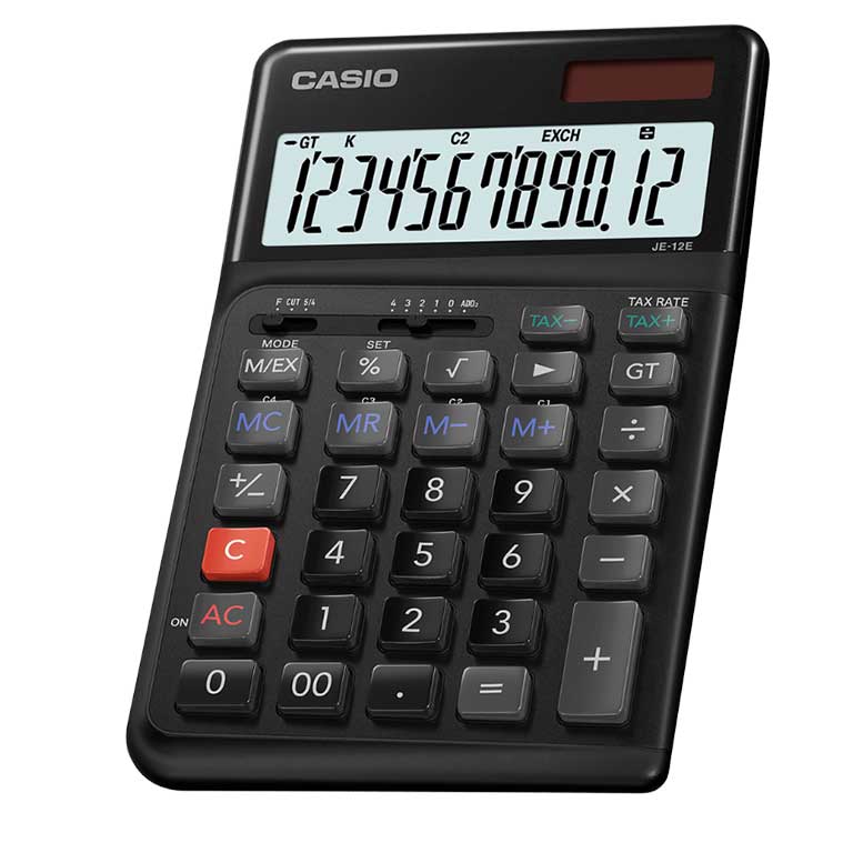 Máy Tính Điện Tử Casio JE-12E chính hãng giá tốt tại VPP Bến Tre