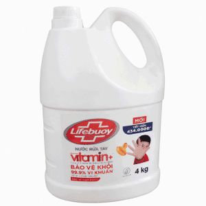 Nước Rửa Tay Lifebuoy Vitamin+ Can 4Kg siêu tiết kiệm tại VPP Bến Tre