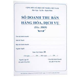 Sổ Doanh Thu Bán Hàng Hóa, Dịch Vụ Mẫu S1a-HKD - 200 trang, khổ a4