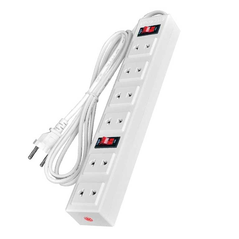 Ổ cắm Điện Quang ĐQ 001A-01 ( 6 lỗ 2 chấu ) giá tốt tại VPP Bến Tre