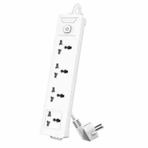 Ổ Cắm Điện 3 Chấu Deli 4 Lỗ dây 3 mét và 5 mét chính hãng tại VPP Bến Tre