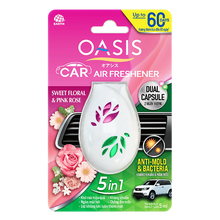 Tinh Dầu Thơm Treo Xe Oasis 5ML hương Hoa hồng